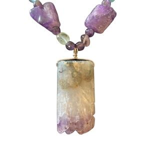 Beautiful geode amethyst necklace